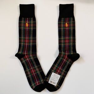 Hold Ralph Lauren Plaid Black long Socks